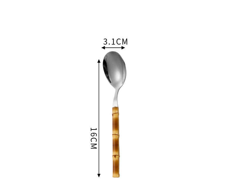 Creative Bamboo Handle Cutlery Set