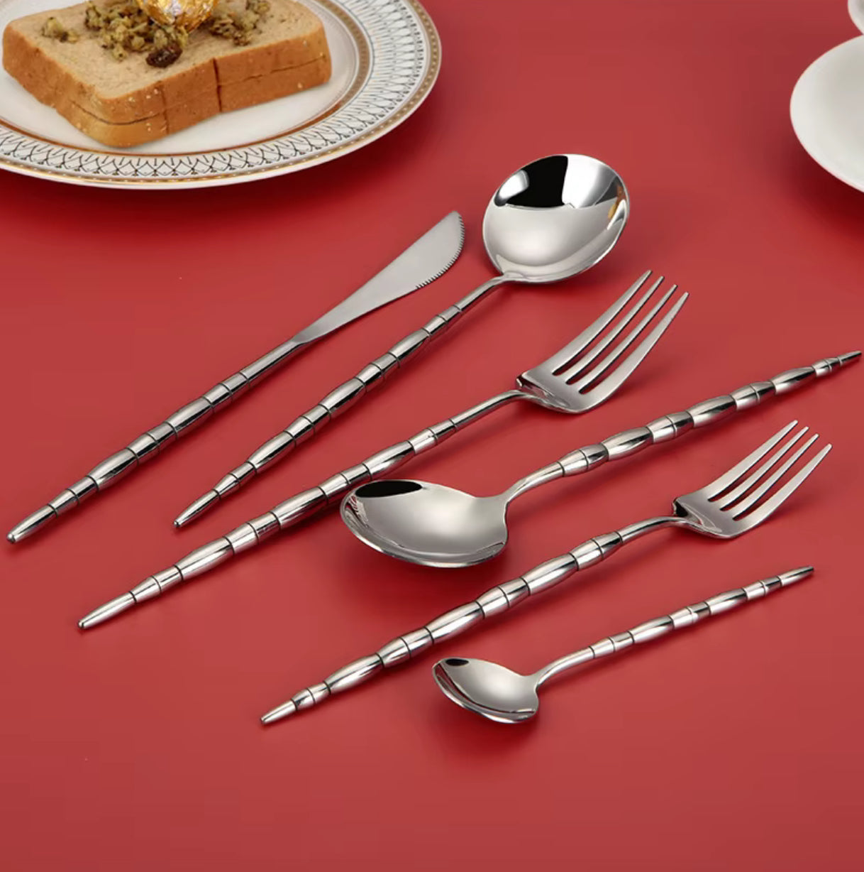 Luxury Bamboo Handle Cutlery Set