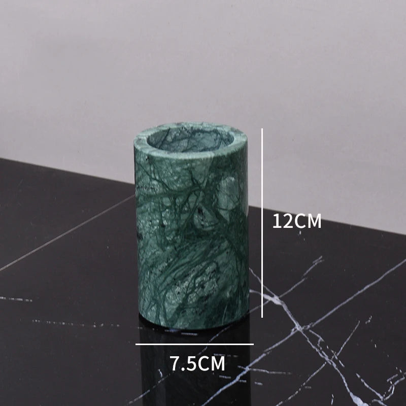 Indian Green Natural Marble Bathroom Accessories Set