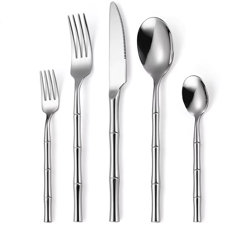Bamboo Style Cutlery Set