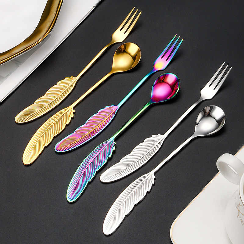 Feather Handle Cutlery Set
