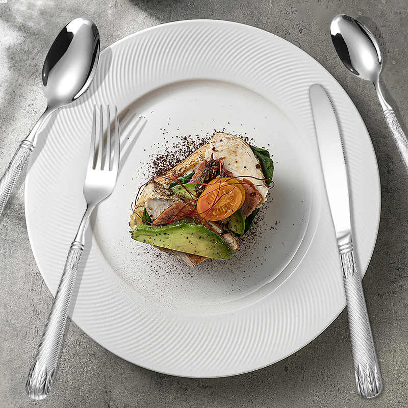 Helena Embossed Handle Cutlery Set