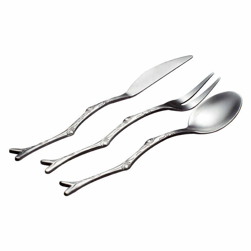 Unique Black Fish tale Design Cutlery Set