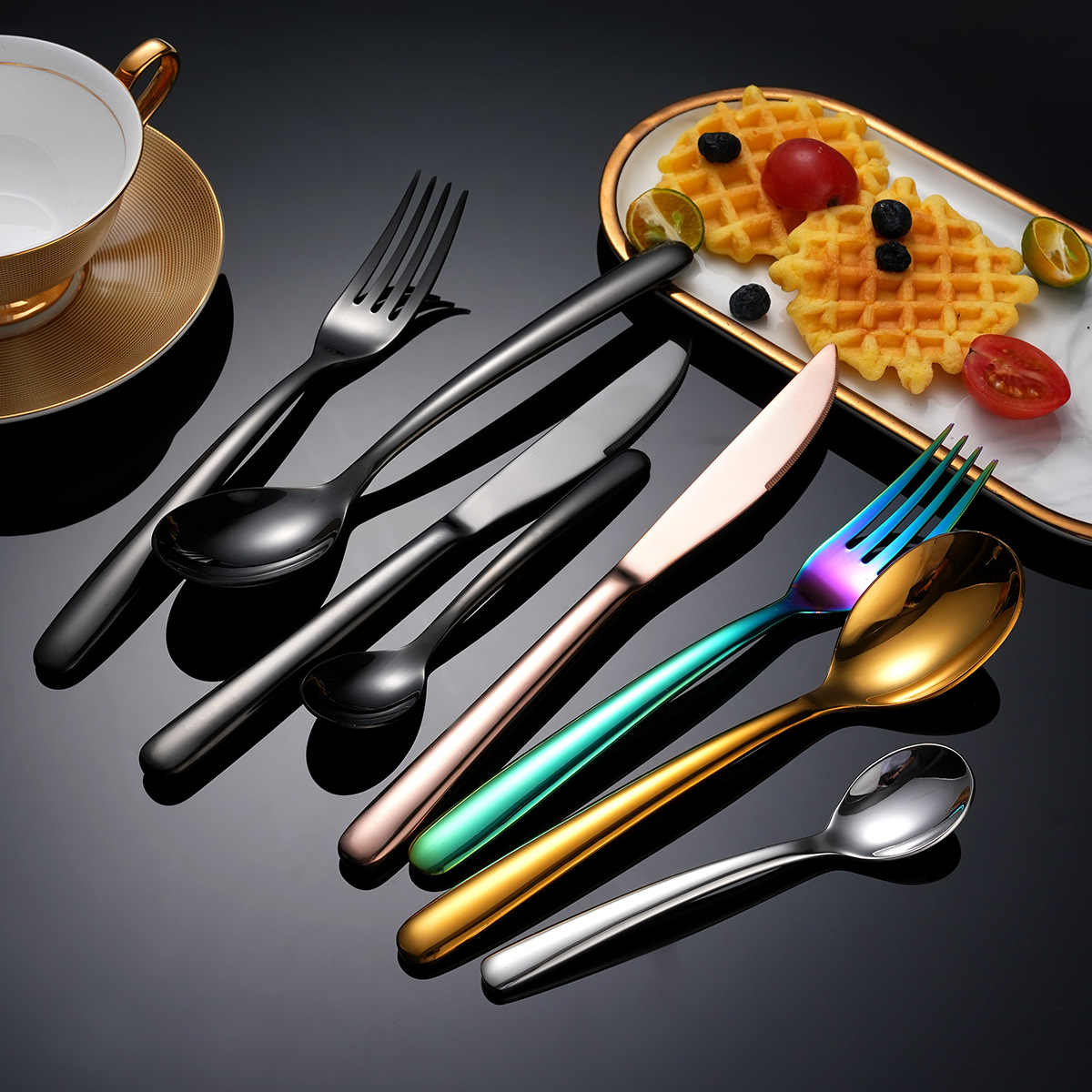 Unique Thickened Handle Cutlery Set