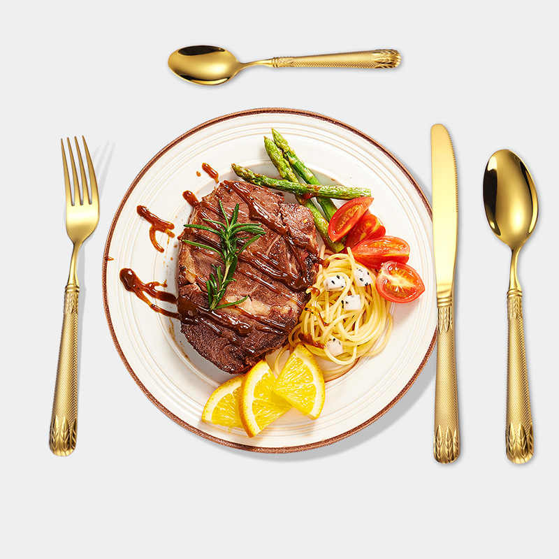Helena Embossed Handle Cutlery Set