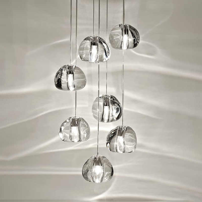 Villa Stair Luxury Decorative Crystal Ball Shape Modern Chandelier
