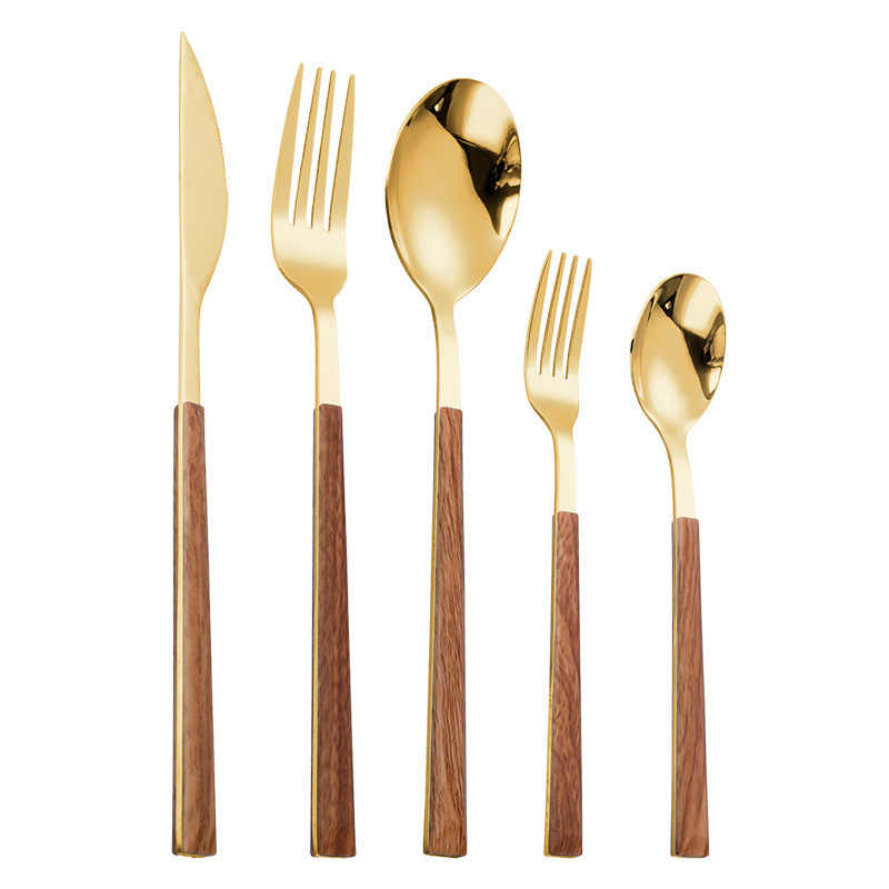 Elion Wood Handle Cutlery Set