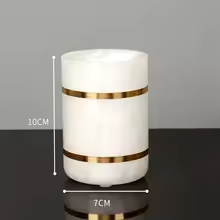 White Onyx Natural Marble Bathroom Accessories Set