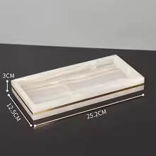 White Onyx Natural Marble Bathroom Accessories Set