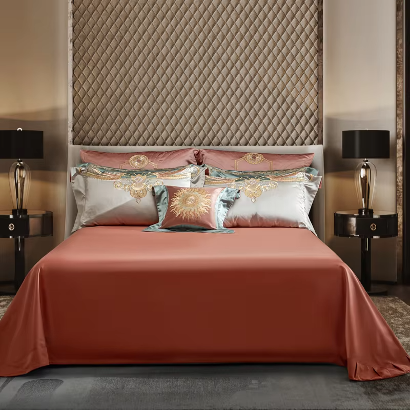 Seline 600TC Cotton Satin Feel Luxury Bedding Set
