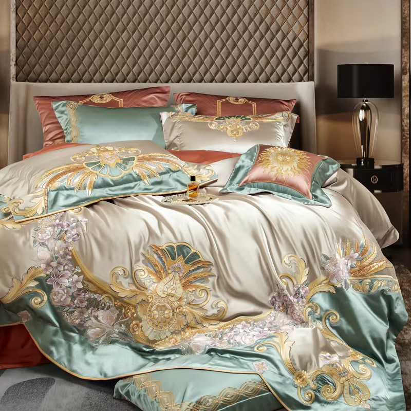 Seline 600TC Cotton Satin Feel Luxury Bedding Set