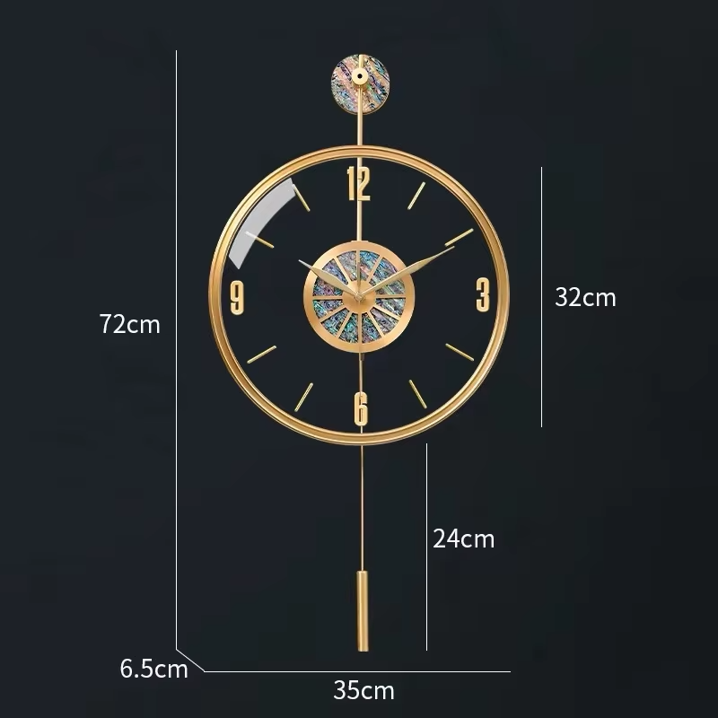 Large Vintage Classical Brass Wall Clocks