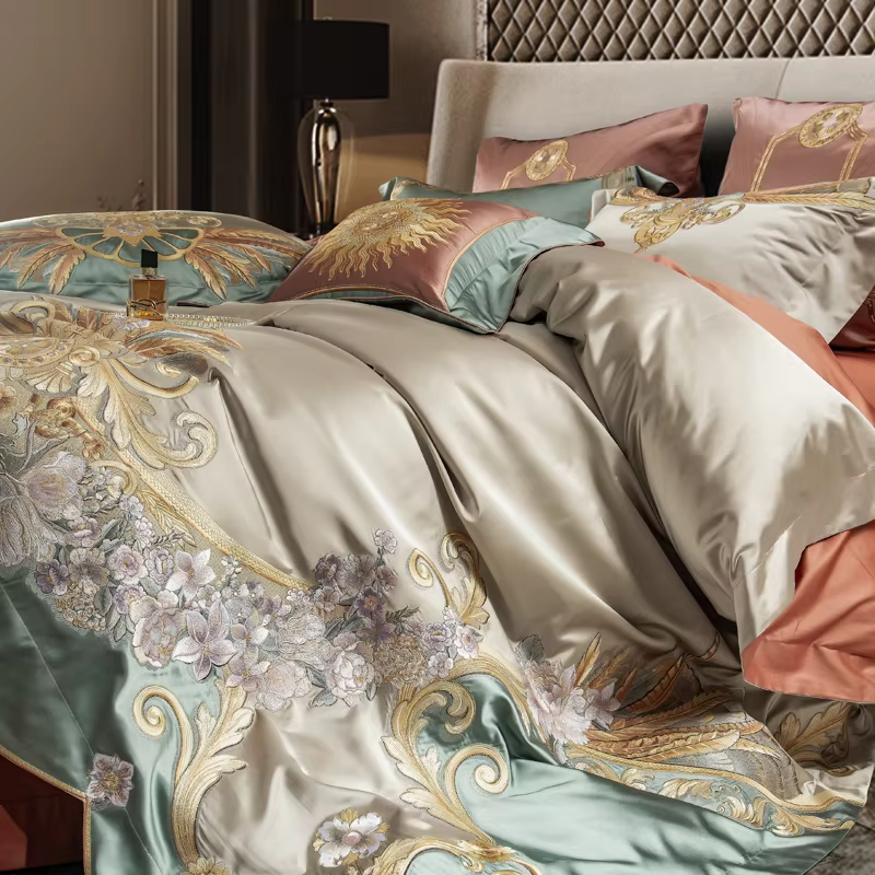 Seline 600TC Cotton Satin Feel Luxury Bedding Set