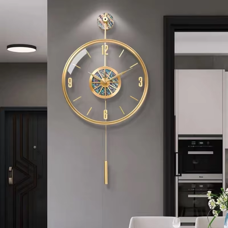 Large Vintage Classical Brass Wall Clocks