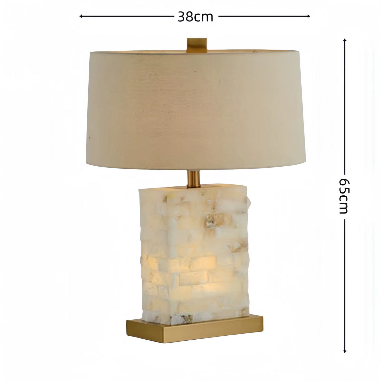 Spanish Retro Alabaster Table Lamp Natural Marble