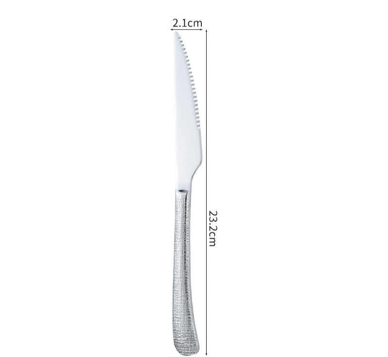Light Luxury Hammer Pattern Cutlery Set
