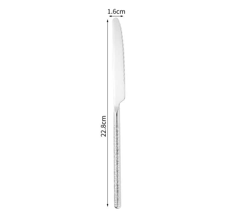 Hammered Solid Handle Cutlery Set