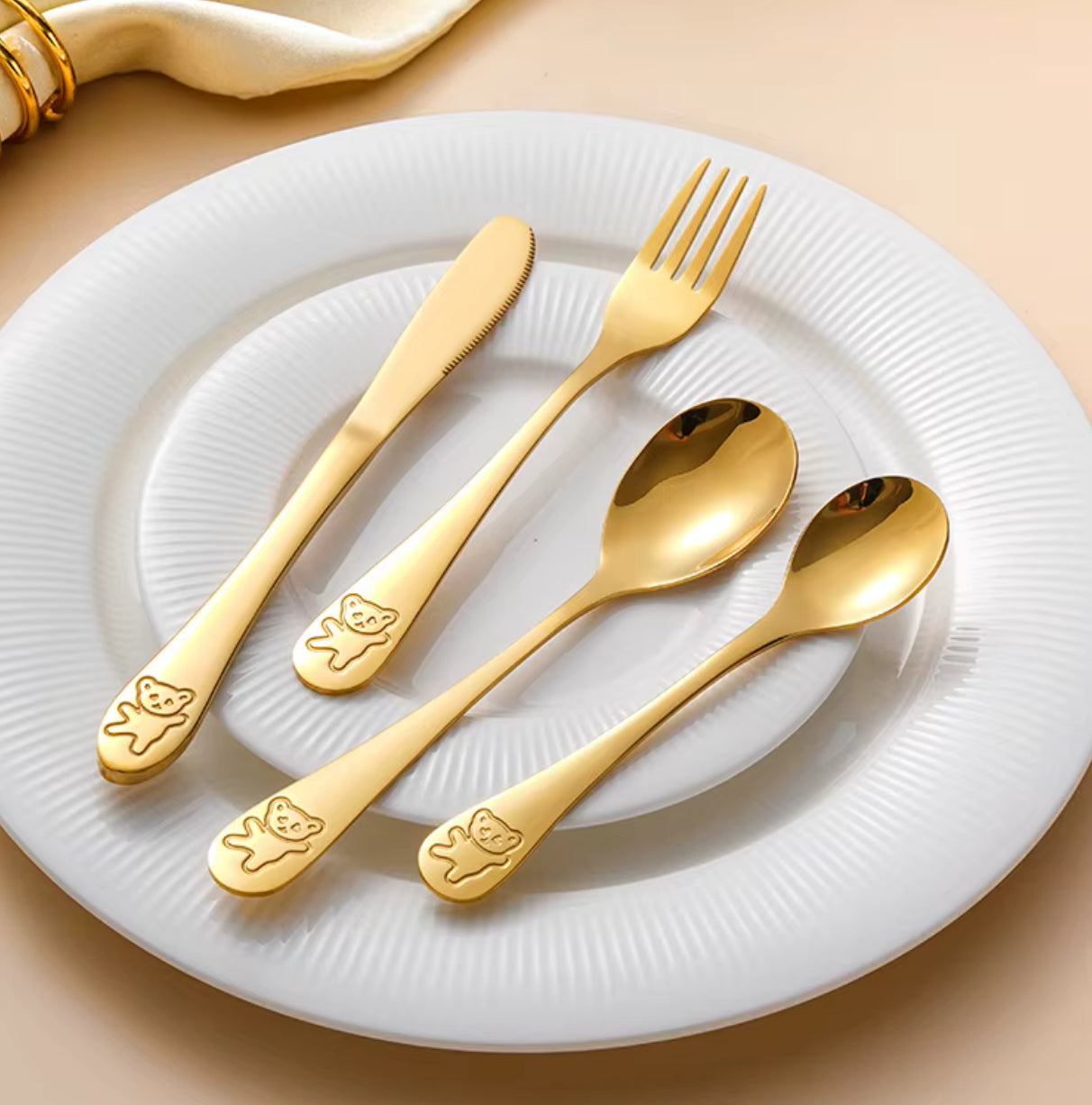 Cute Bear Stainless Steel Children's Cutlery