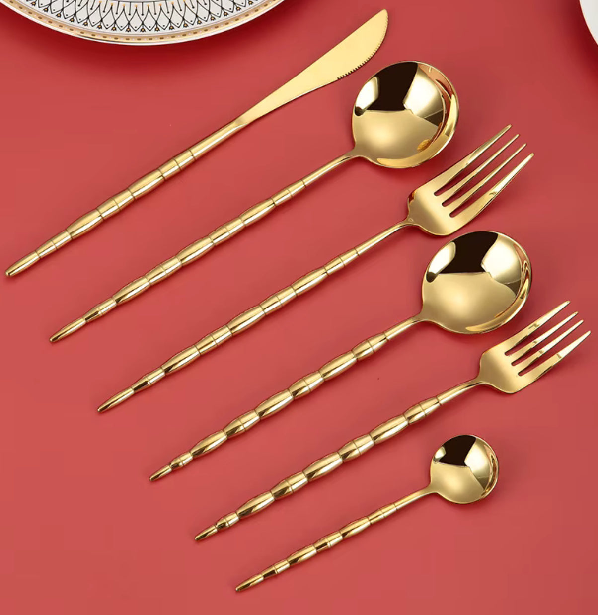 Luxury Bamboo Handle Cutlery Set