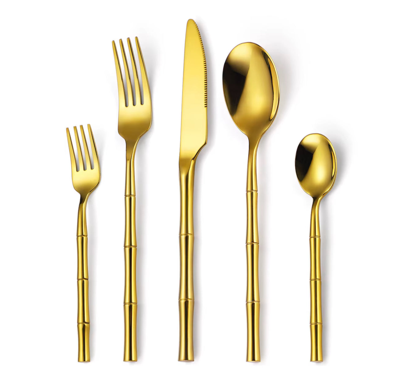 Bamboo Style Cutlery Set