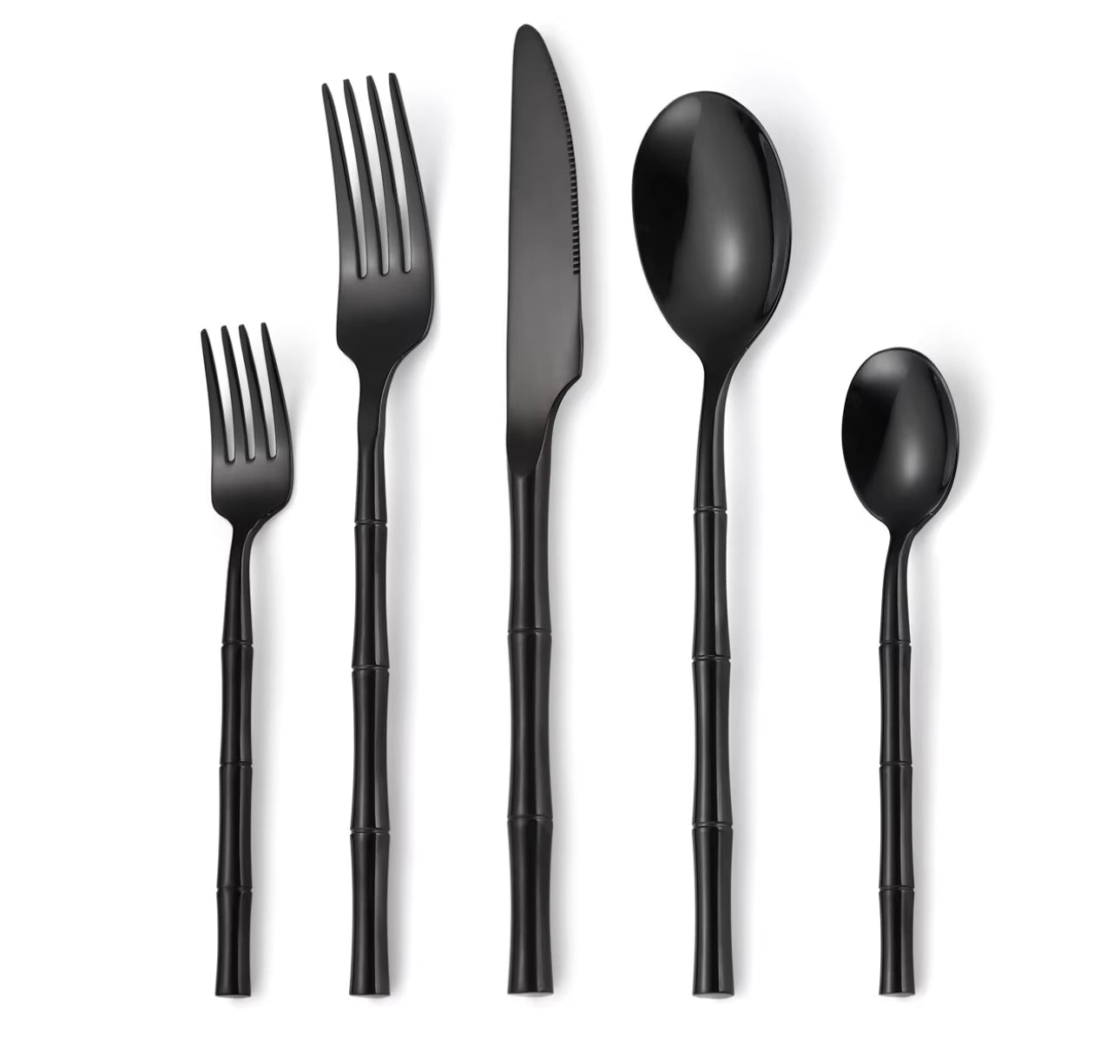 Bamboo Style Cutlery Set