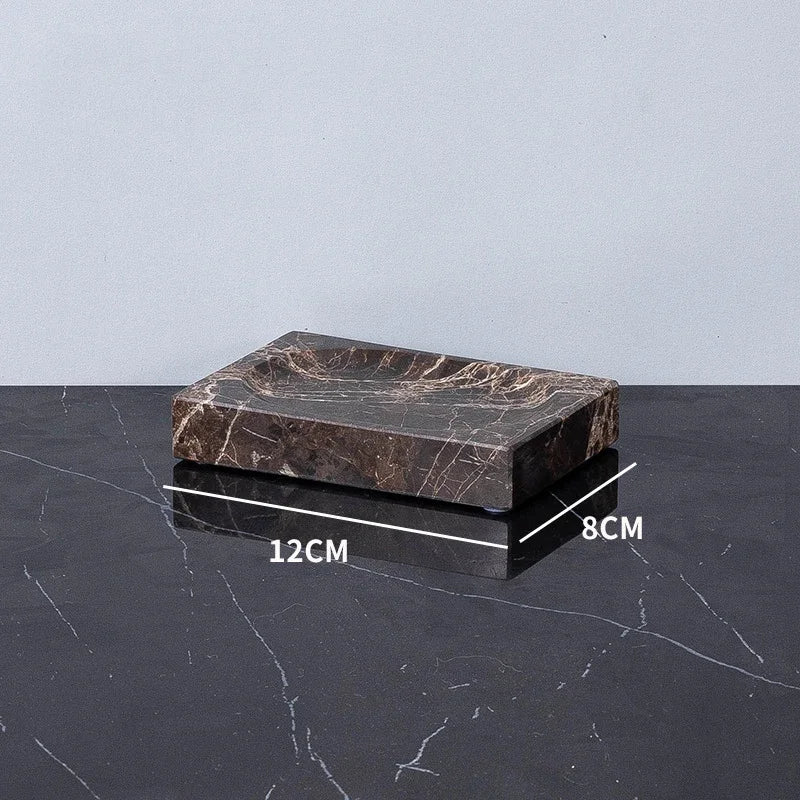 Dark Natural Marble Bathroom Set