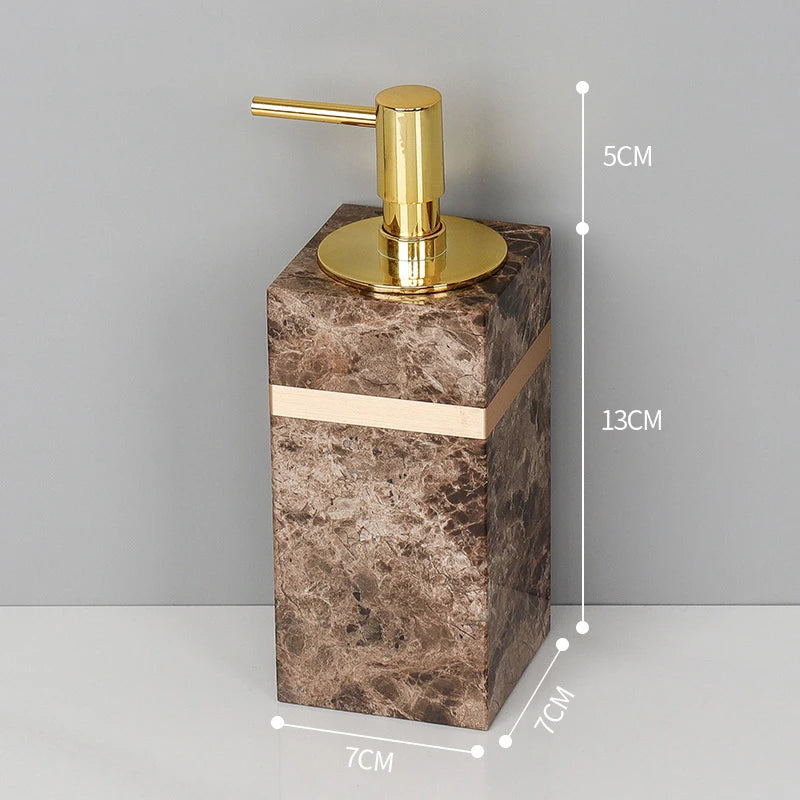Emperador Dark Natural Marble Bathroom Set