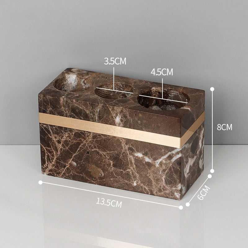 Emperador Dark Natural Marble Bathroom Set