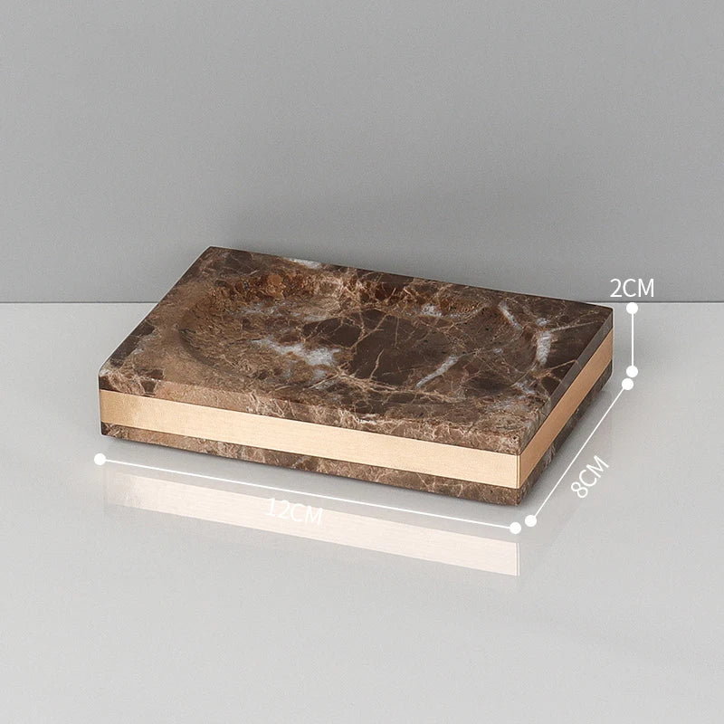 Emperador Dark Natural Marble Bathroom Set