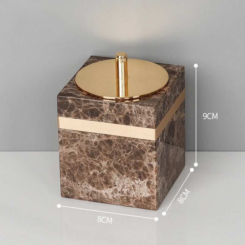 Emperador Dark Natural Marble Bathroom Set