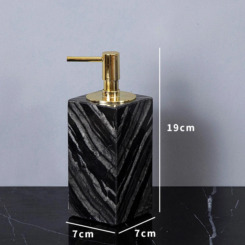 Ancient Wood Grain Natural Marble Bathroom Set