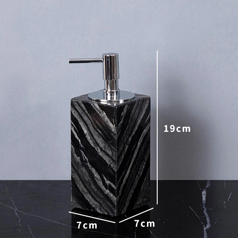 Ancient Wood Grain Natural Marble Bathroom Set