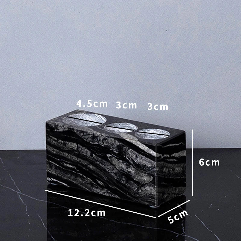 Ancient Wood Grain Natural Marble Bathroom Set
