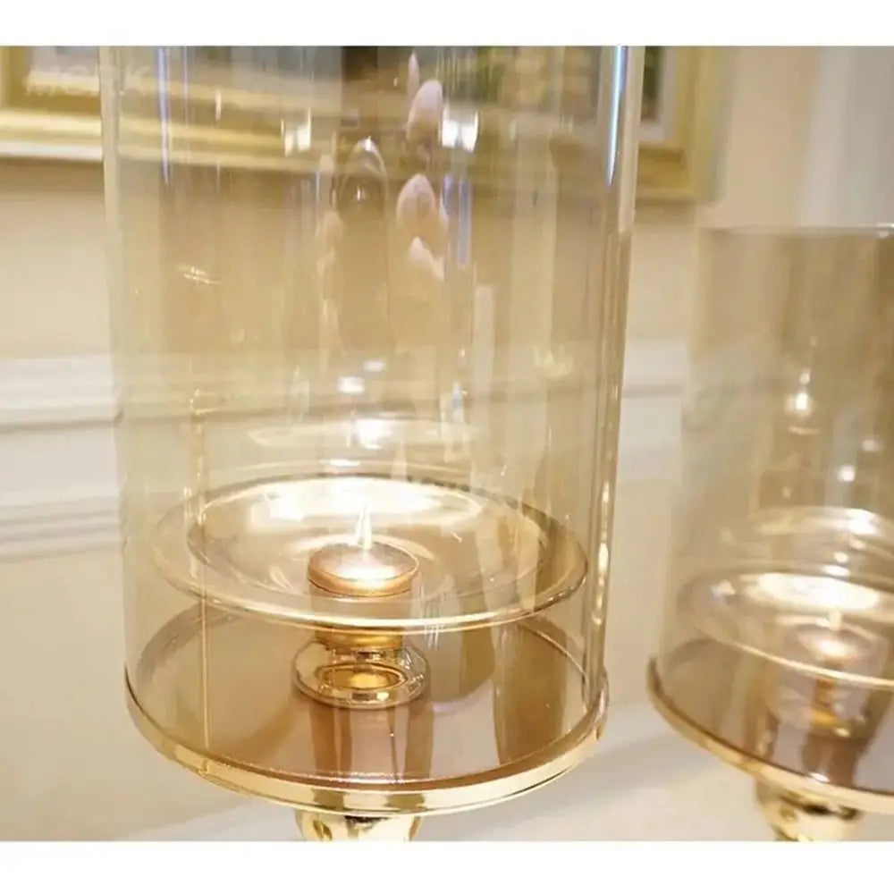 Luxury Metal Glass Candle Holders