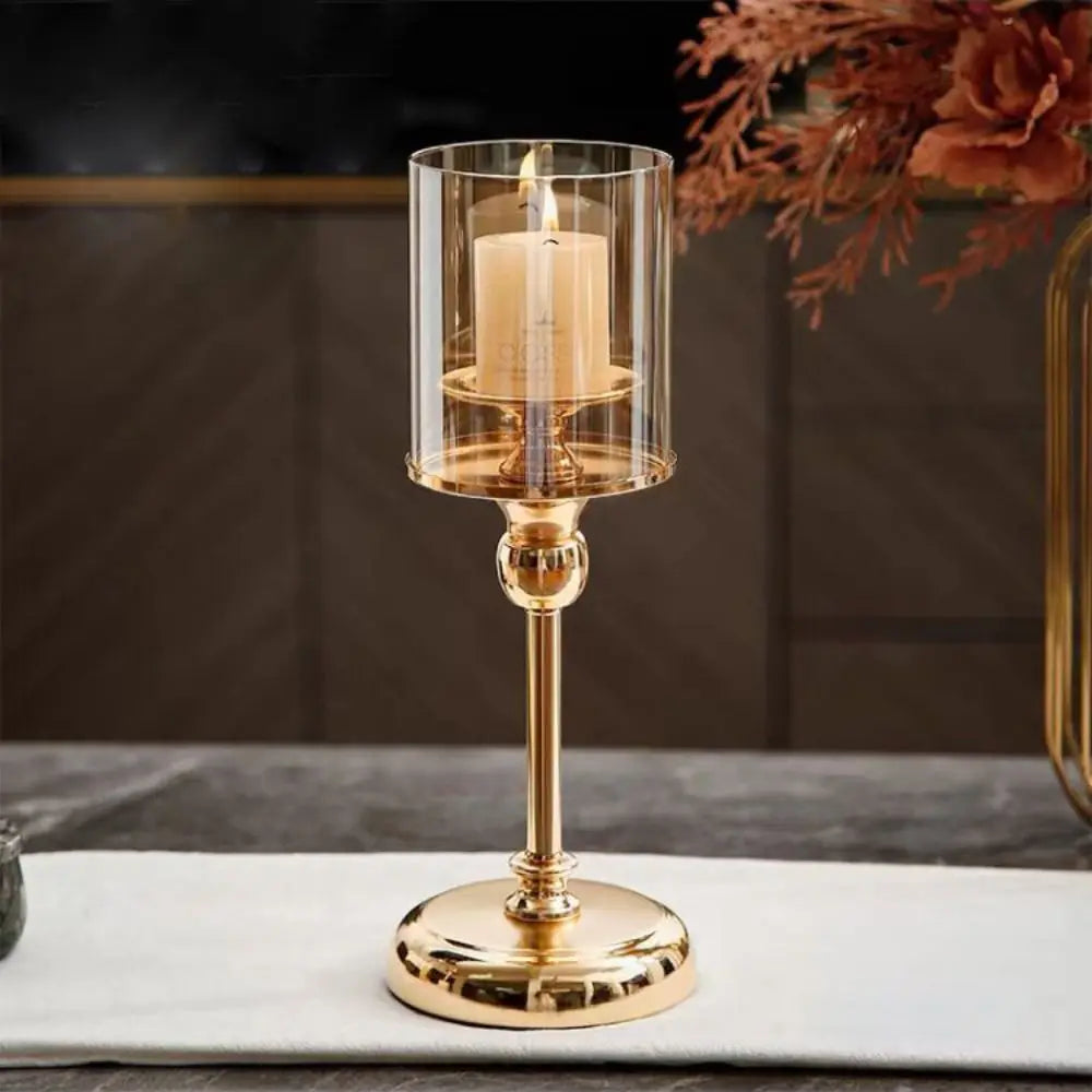 Luxury Metal Glass Candle Holders
