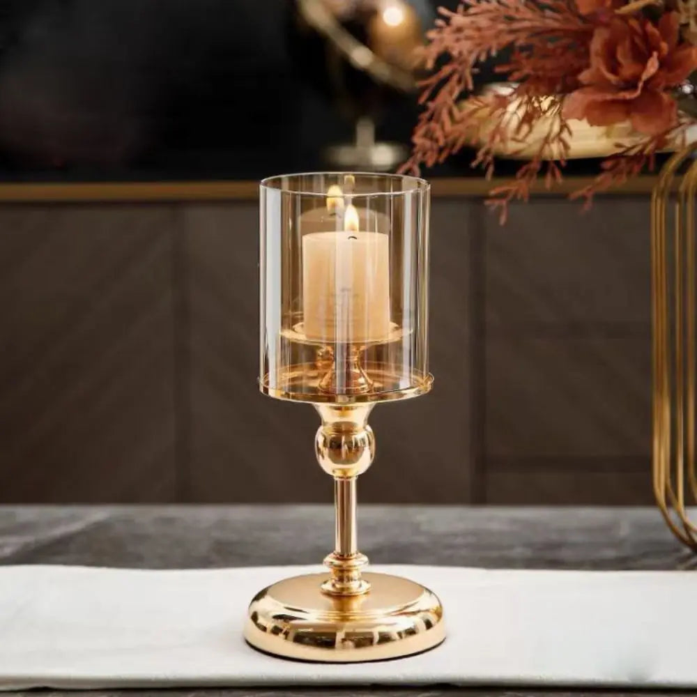 Luxury Metal Glass Candle Holders