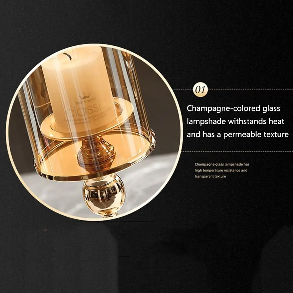 Luxury Metal Glass Candle Holders