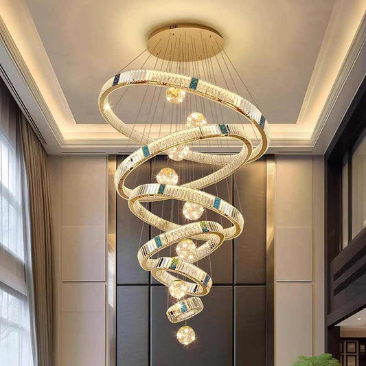 Luxury Ring Crystal Chandelier Pendant Light