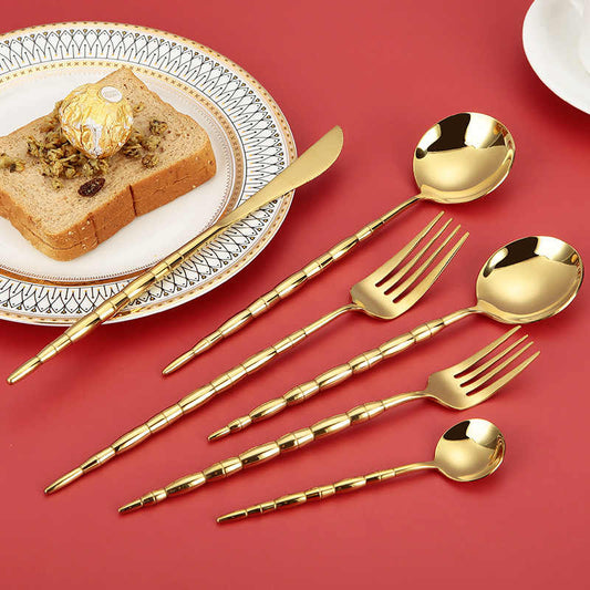 Luxury Bamboo Handle Cutlery Set