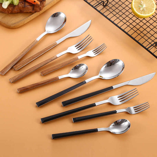 Wood Clip Handle Cutlery Set