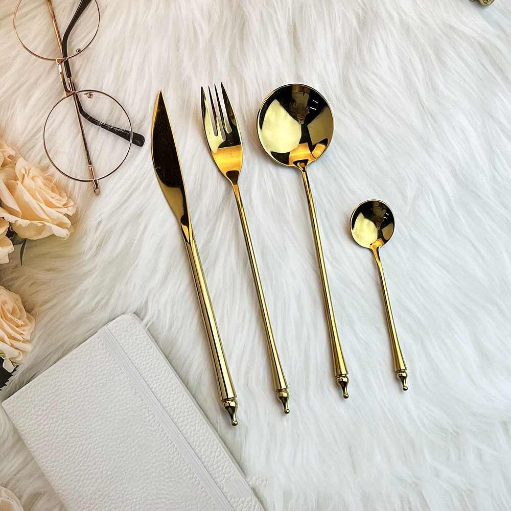 Creative European Style Thin Handle Cutlery Set