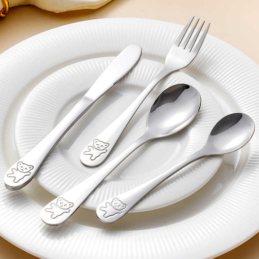 Cute Bear Stainless Steel Children's Cutlery