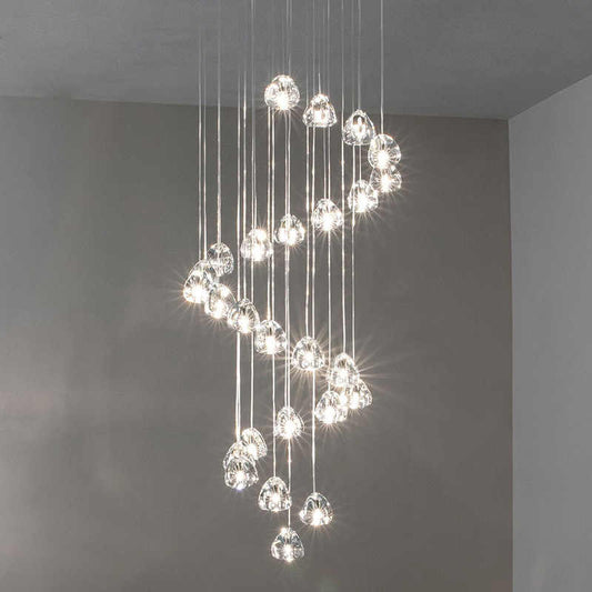 Villa Stair Luxury Decorative Crystal Ball Shape Modern Chandelier