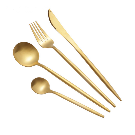 Luxury Matte Copper Cutlery Set