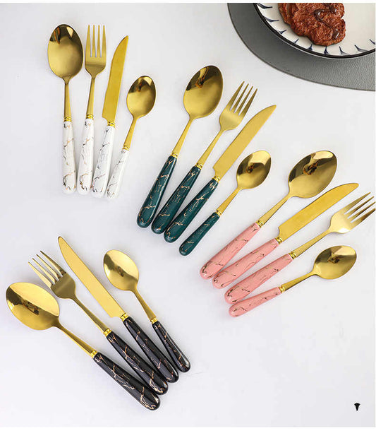 Royal Luxury Ceramic Handle Cutlery Set
