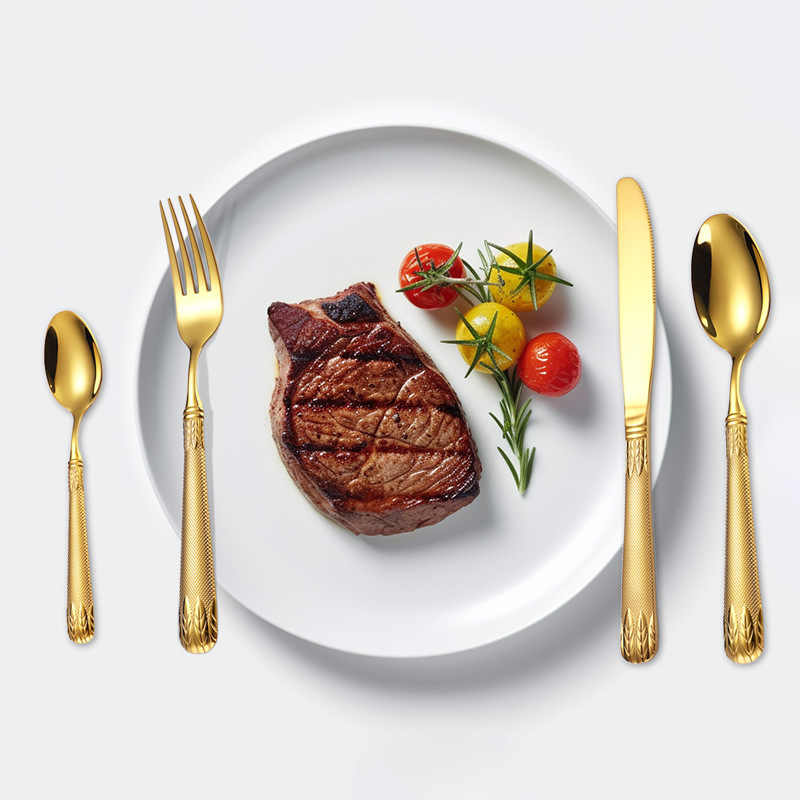 Helena Embossed Handle Cutlery Set
