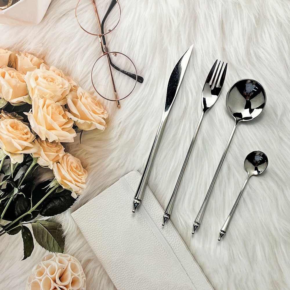 Creative European Style Thin Handle Cutlery Set