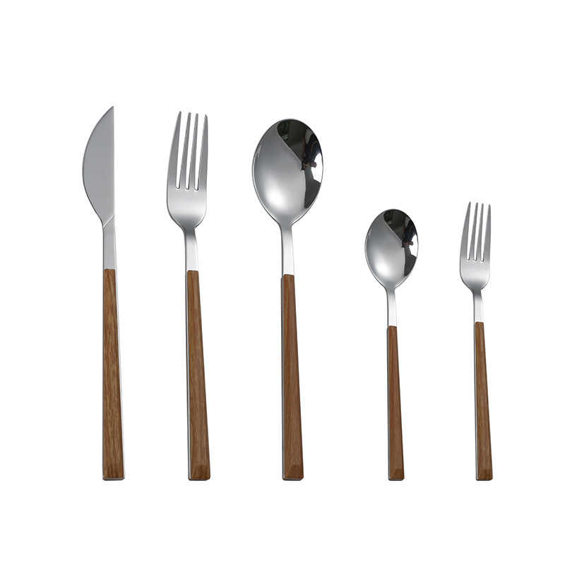 Wood Grain Handle Cutlery Set