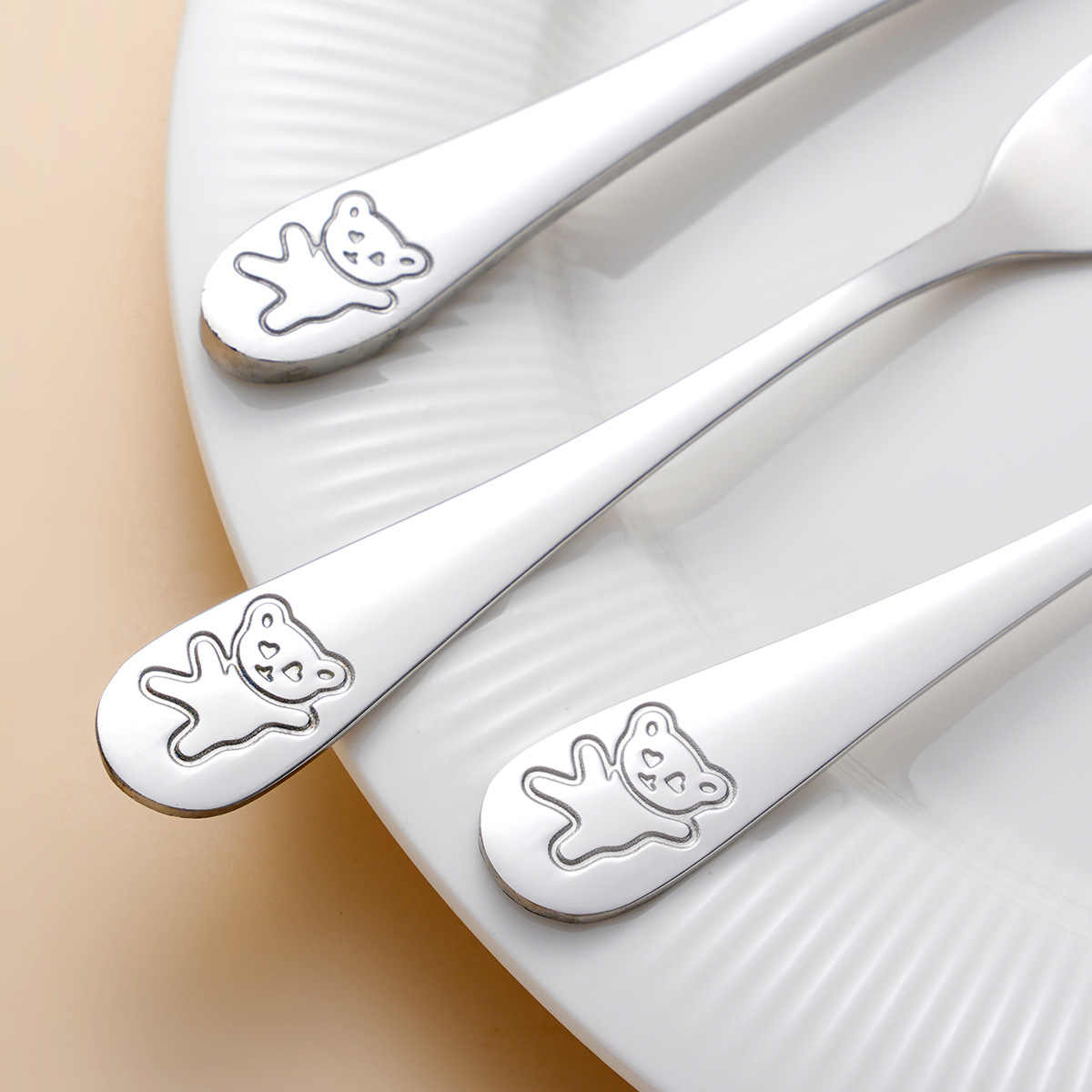 Cute Bear Stainless Steel Children's Cutlery