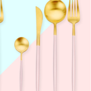 Luxury Matte Copper Cutlery Set